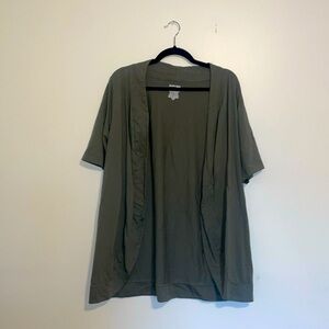 St. John's Bay | Green Short Sleeve Cardigan